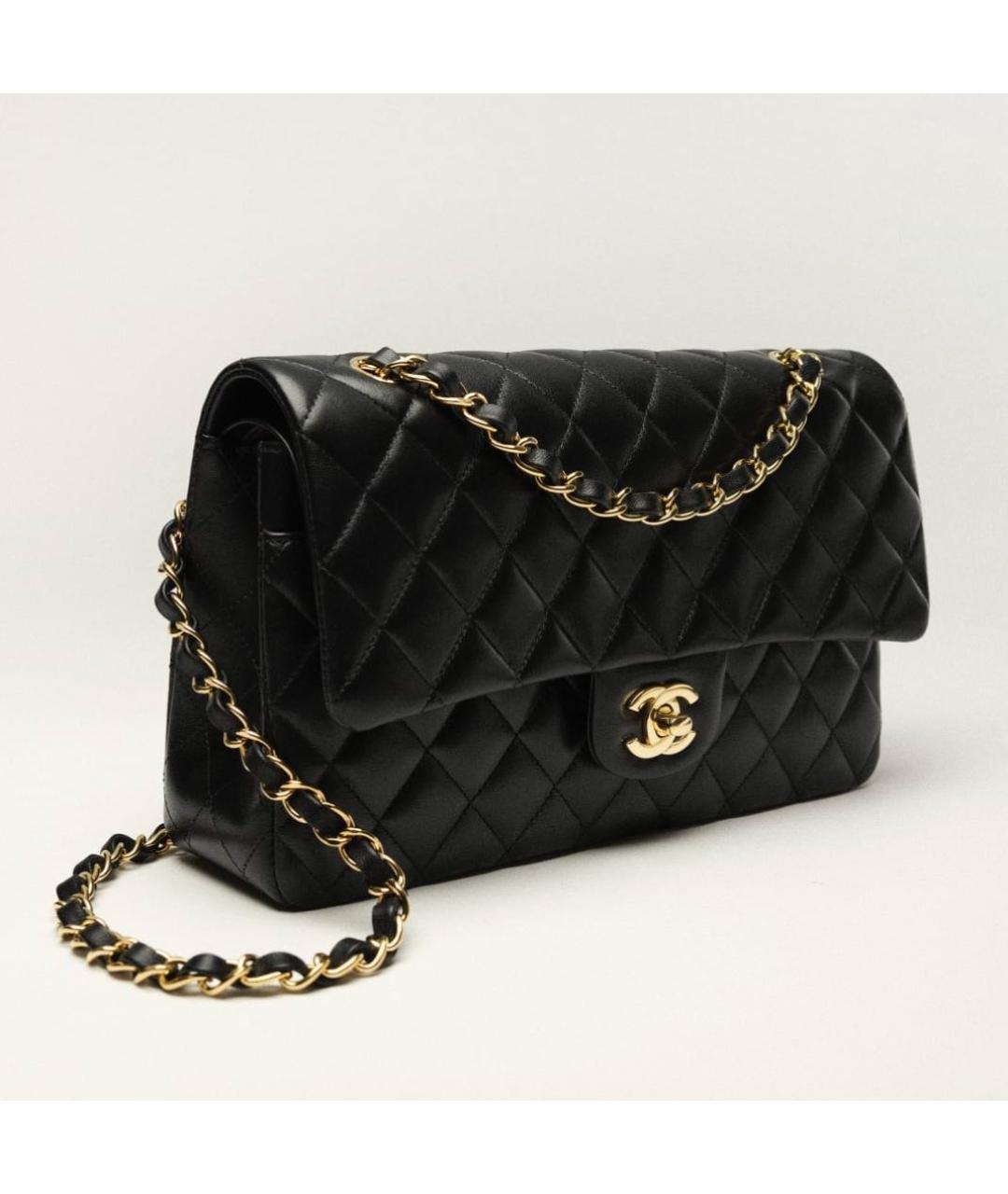 CHANEL Черная кожаная сумка через плечо, фото 3