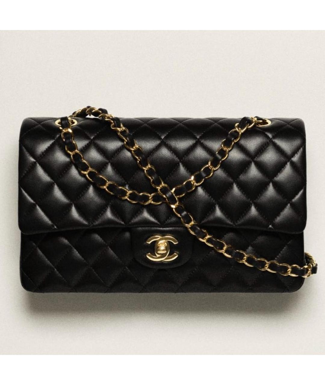 CHANEL Черная кожаная сумка через плечо, фото 4