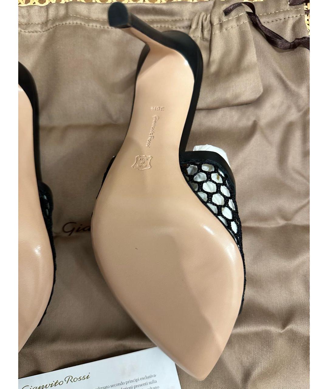 GIANVITO ROSSI Черные мюли, фото 5