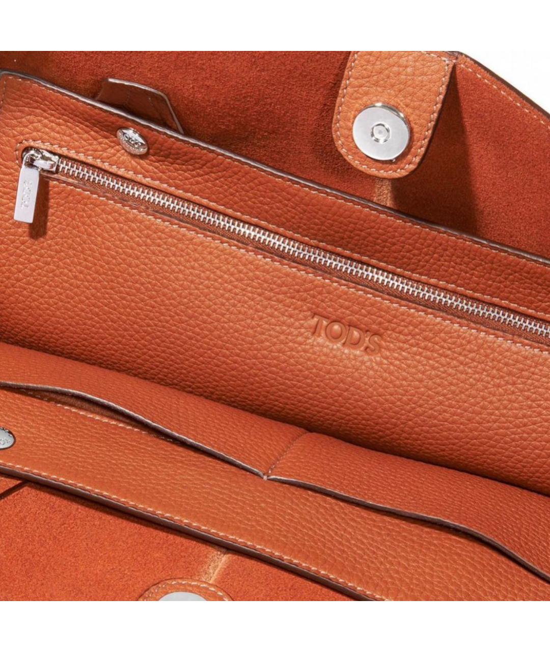 TOD'S Коричневая кожаная сумка тоут, фото 5