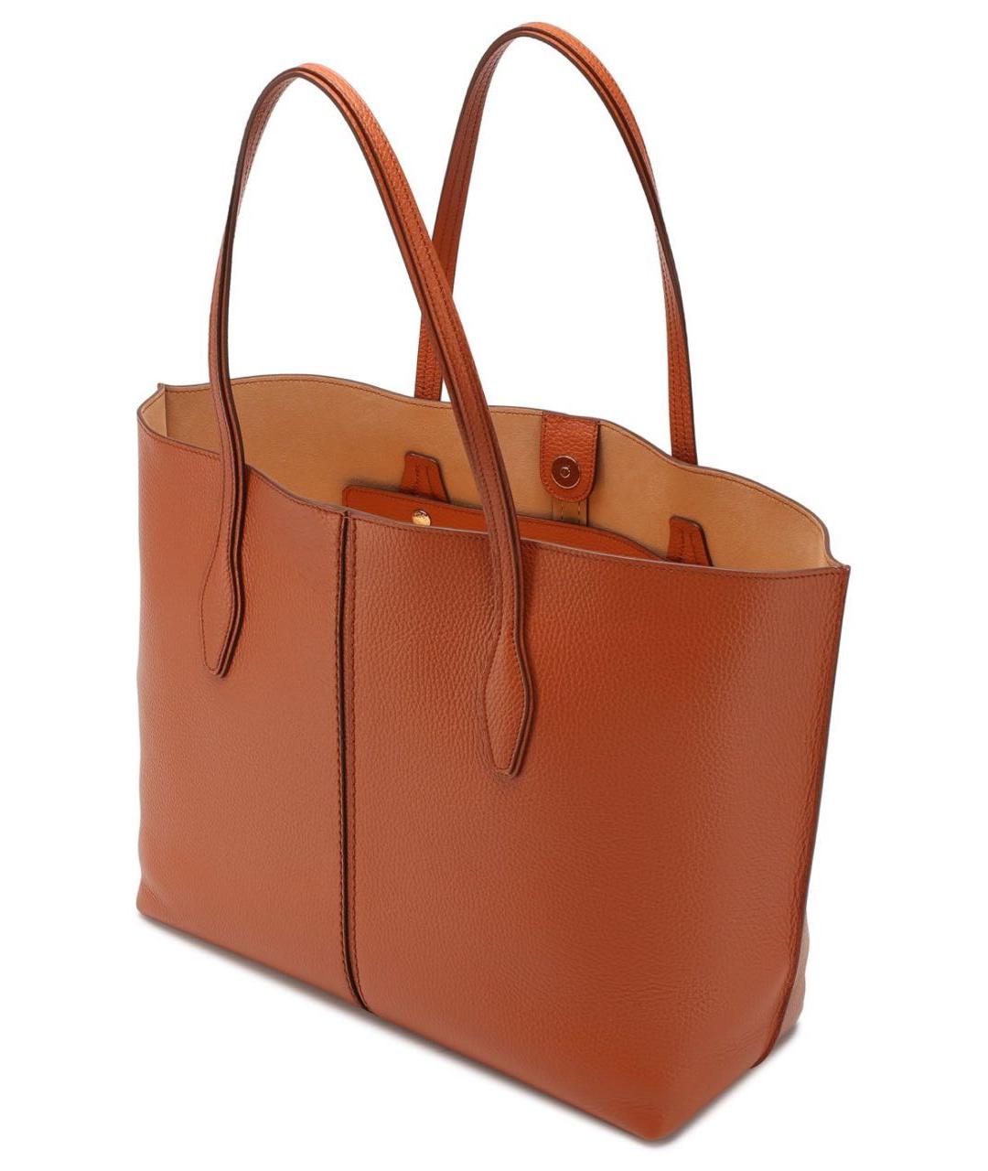 TOD'S Коричневая кожаная сумка тоут, фото 3