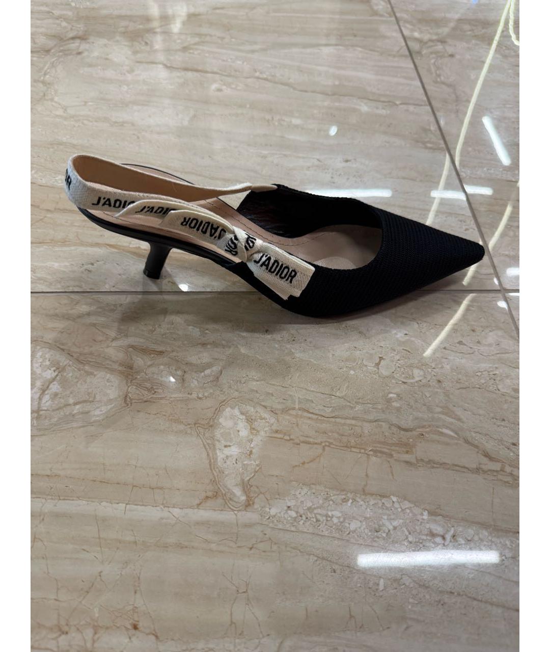 CHRISTIAN DIOR Черные лодочки на низком каблуке, фото 8