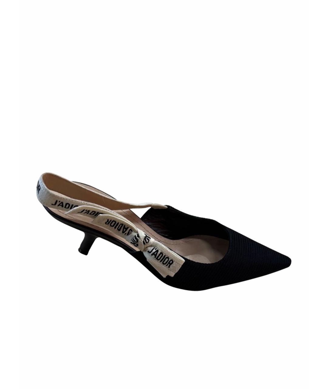 CHRISTIAN DIOR Черные лодочки на низком каблуке, фото 1
