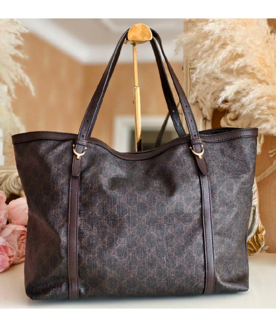GUCCI Коричневая сумка тоут, фото 2