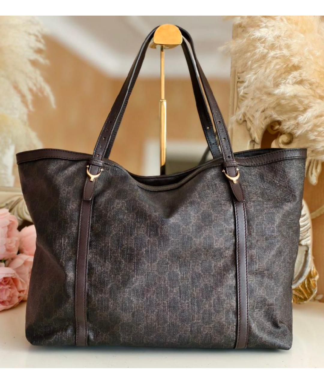 GUCCI Коричневая сумка тоут, фото 3