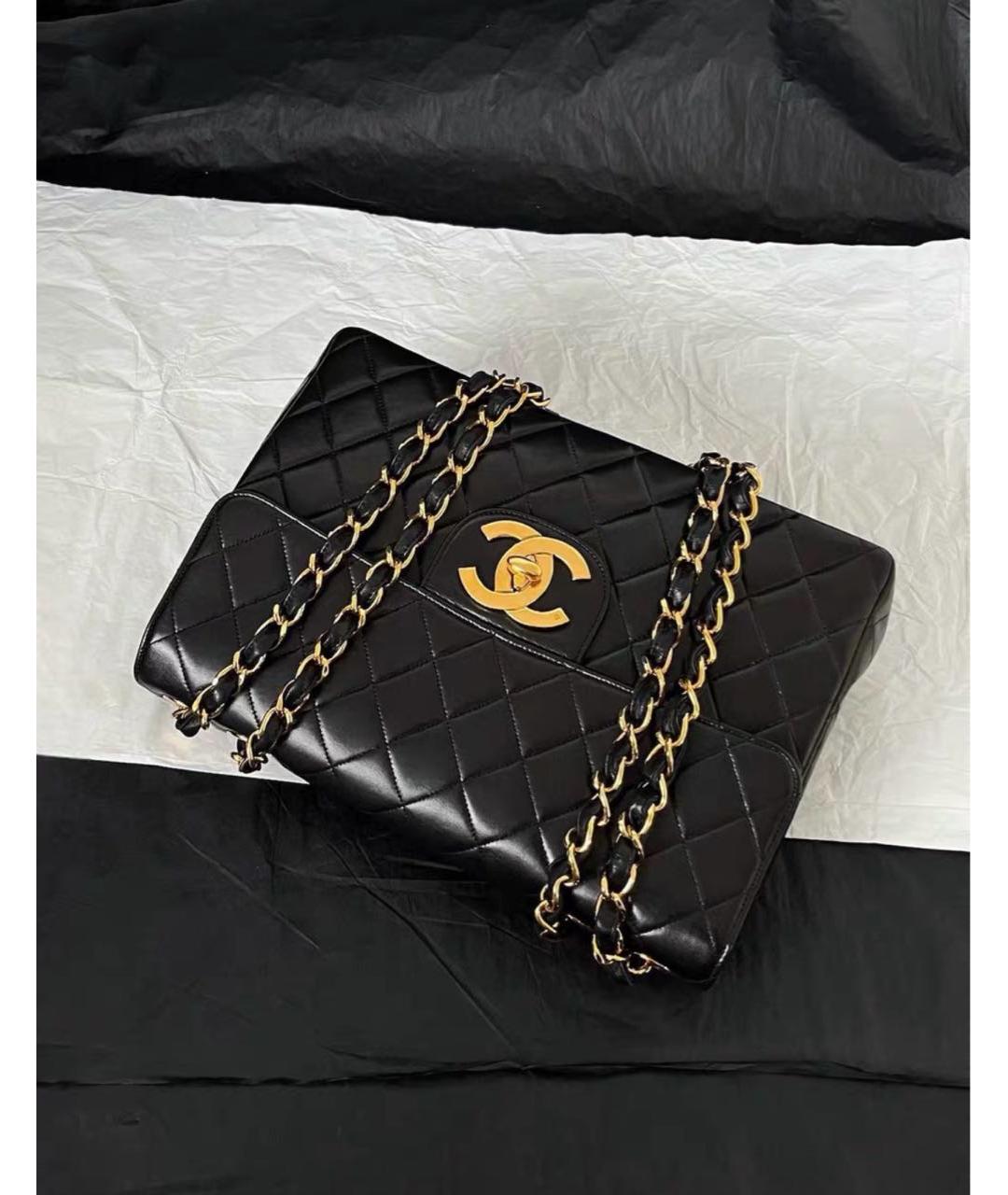 CHANEL Черная кожаная сумка через плечо, фото 3