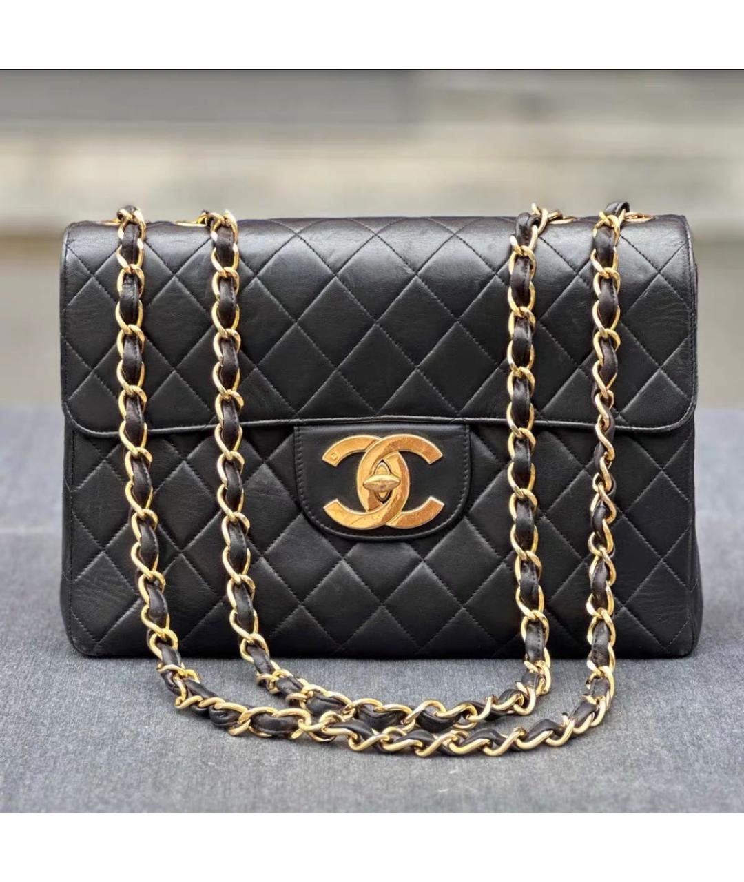 CHANEL Черная кожаная сумка через плечо, фото 6
