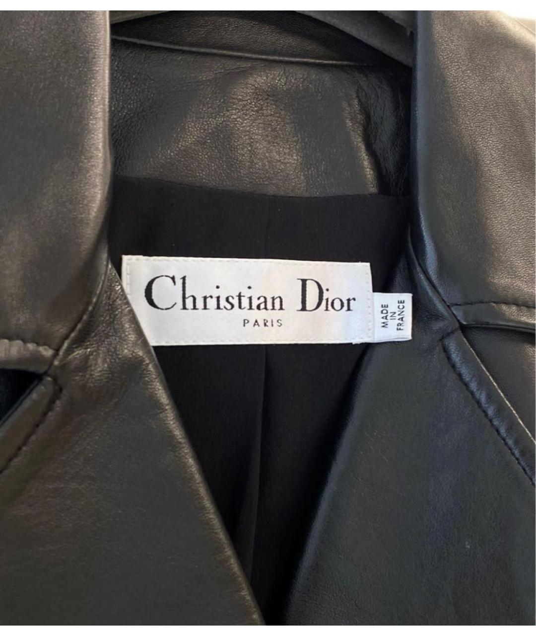 CHRISTIAN DIOR Черная кожаная куртка, фото 5