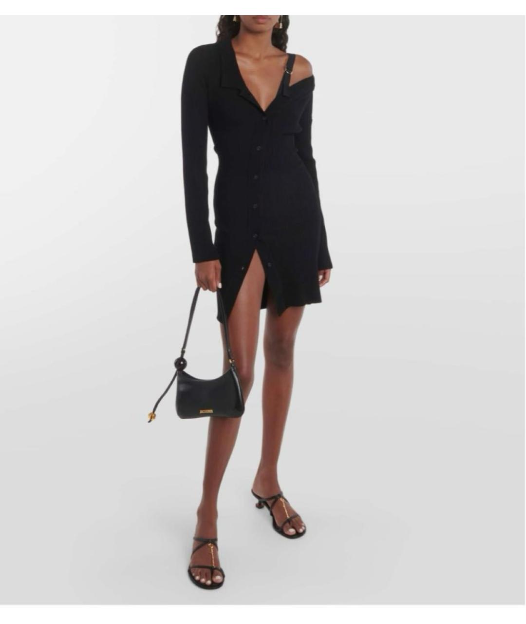 JACQUEMUS Черное шерстяное повседневное платье, фото 2
