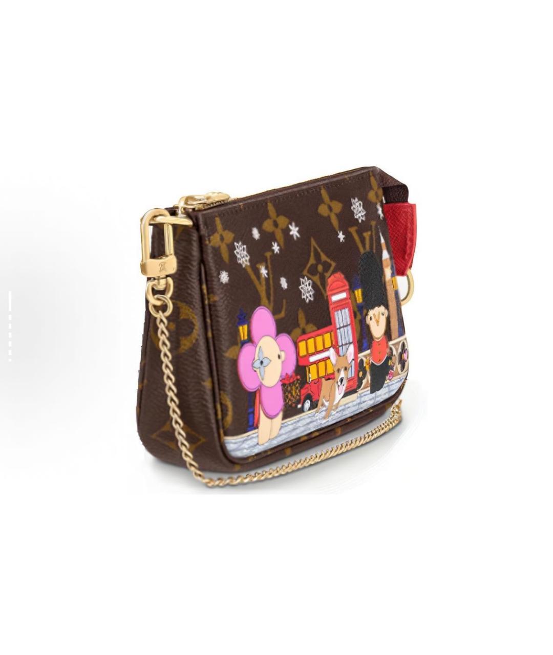 LOUIS VUITTON Черная кожаная сумка через плечо, фото 2