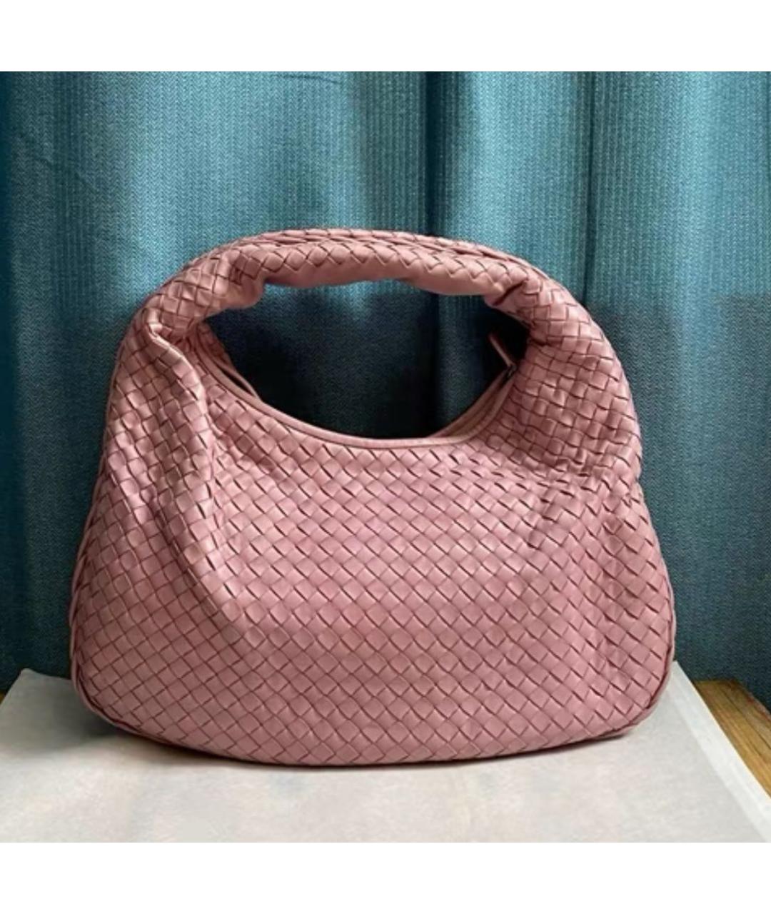 BOTTEGA VENETA Розовая кожаная сумка тоут, фото 5