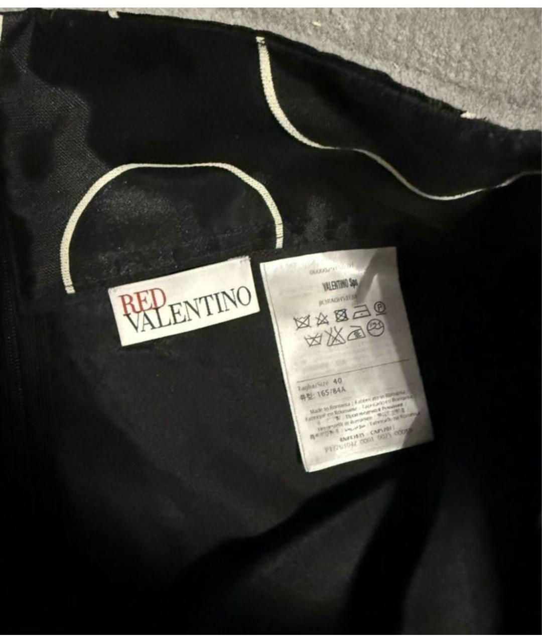 RED VALENTINO Черная полиэстеровая юбка миди, фото 2