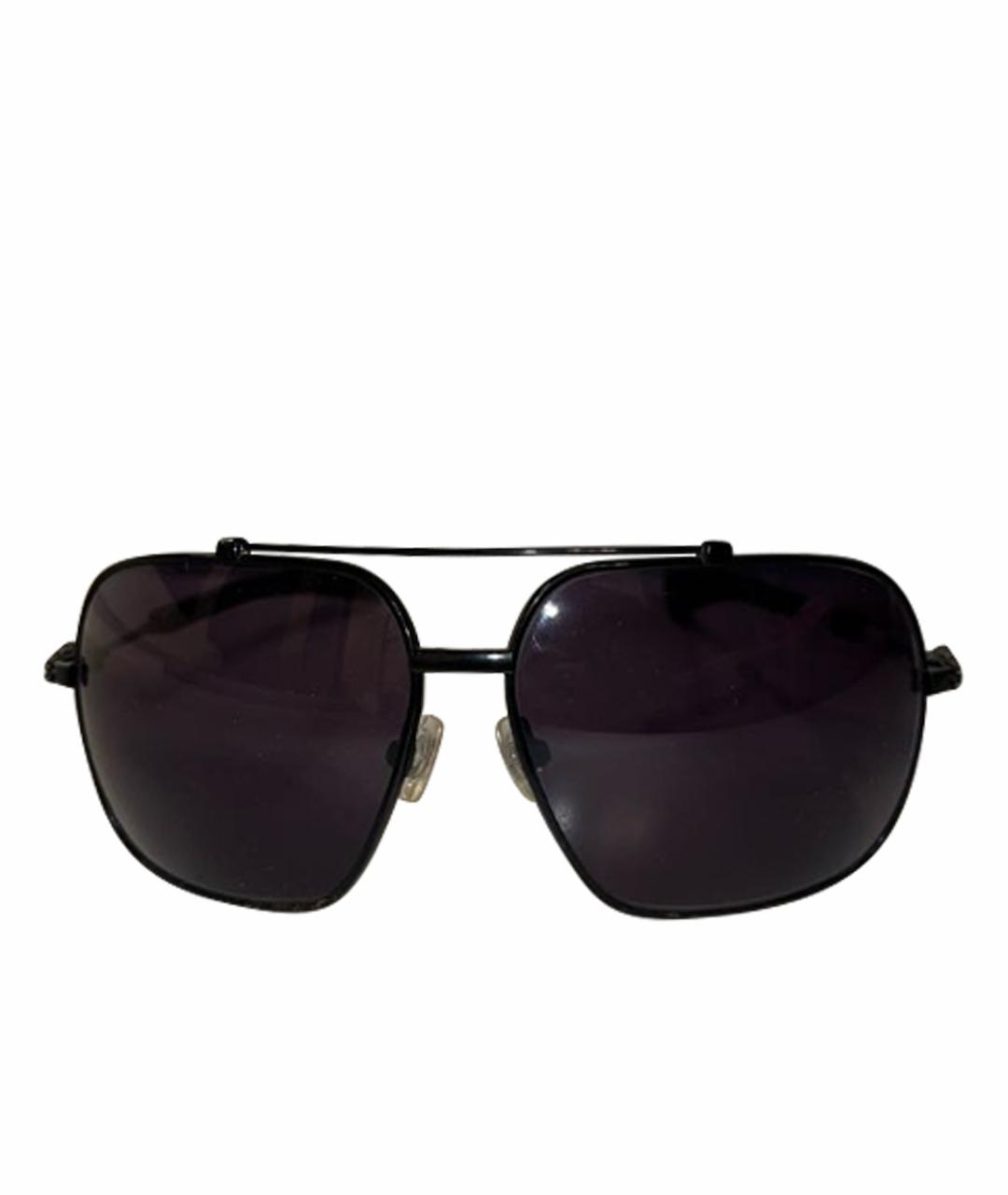 CHROME HEARTS Черные металлические солнцезащитные очки, фото 1