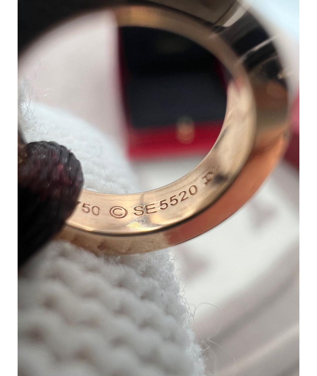 CARTIER Бордовый браслет из желтого золота, фото 4