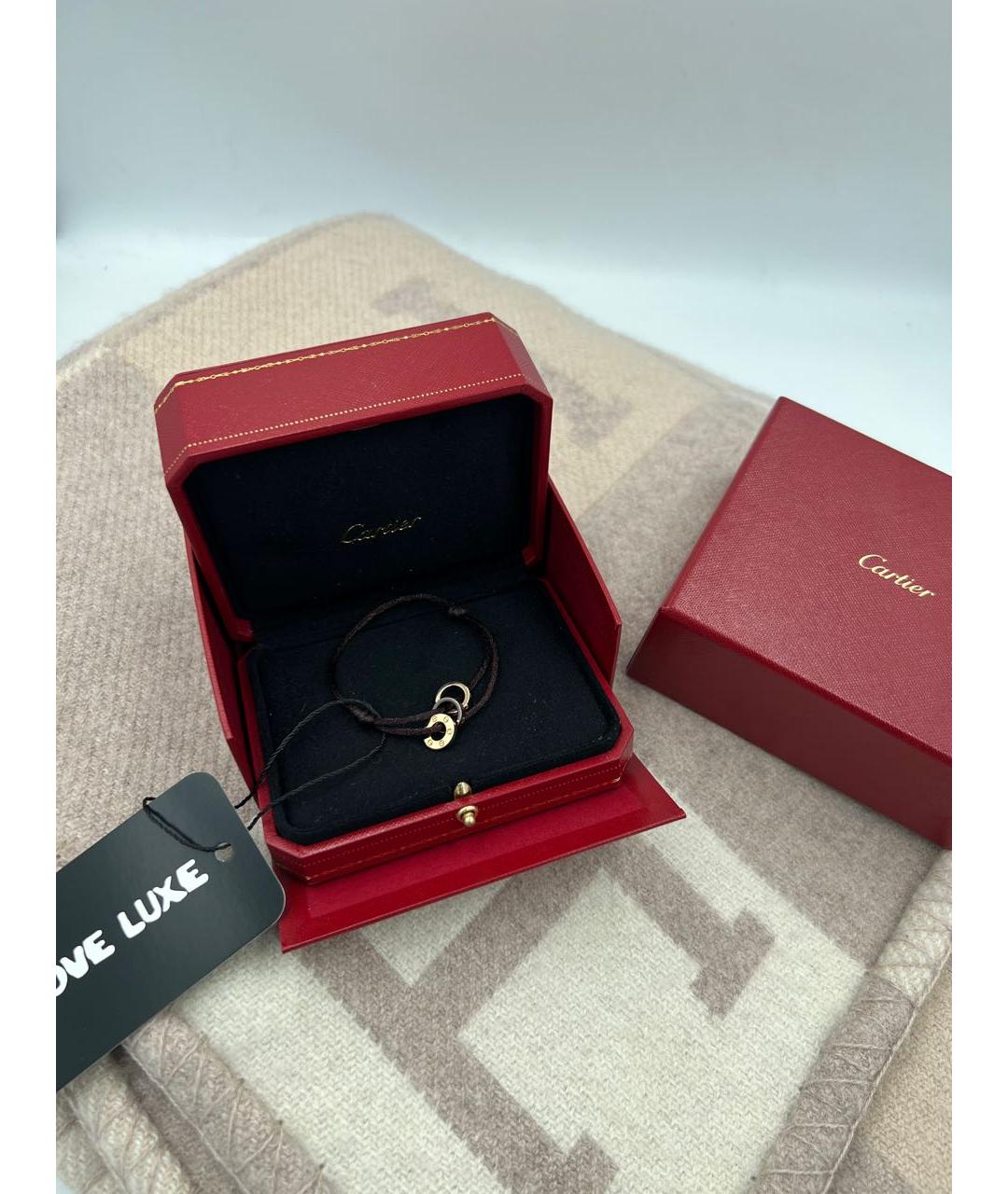 CARTIER Бордовый браслет из желтого золота, фото 7
