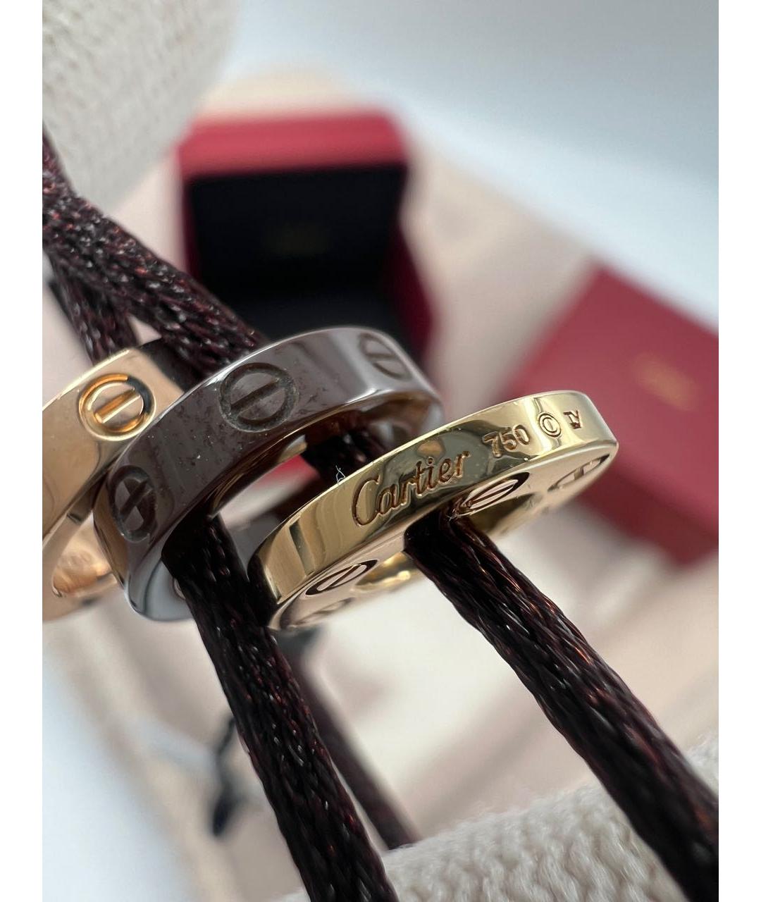 CARTIER Бордовый браслет из желтого золота, фото 2
