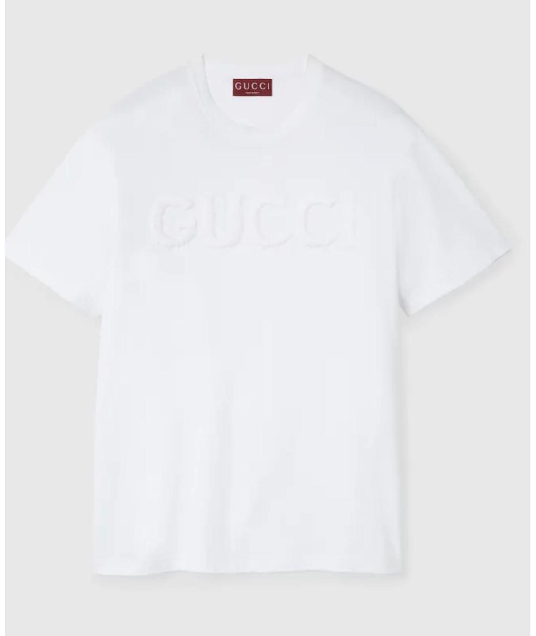 GUCCI Белая хлопковая футболка, фото 9