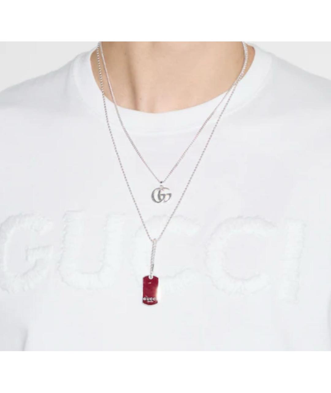 GUCCI Белая хлопковая футболка, фото 5