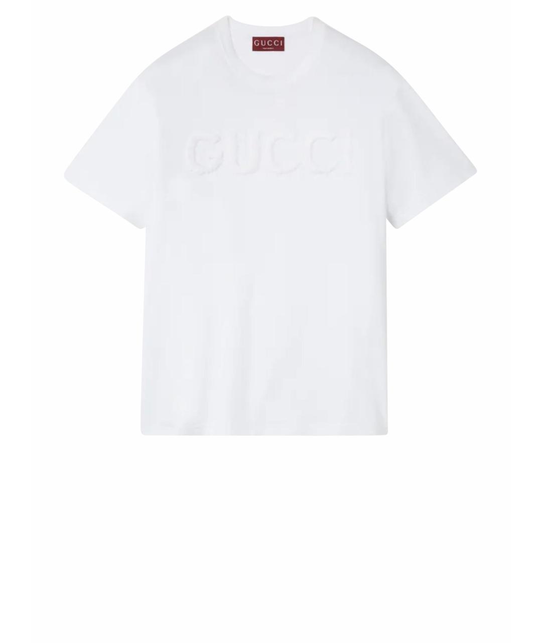 GUCCI Белая хлопковая футболка, фото 1