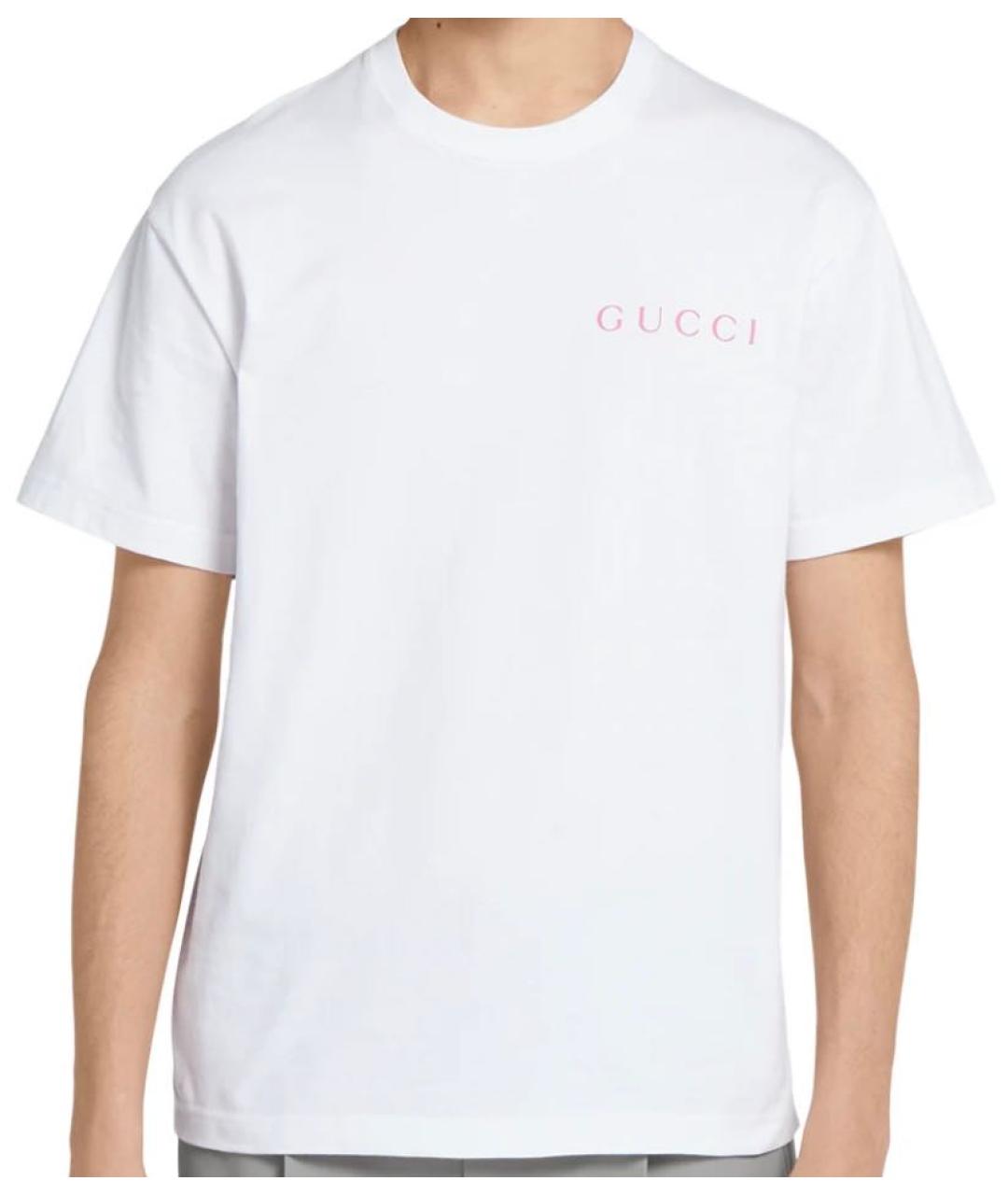 GUCCI Белая хлопковая футболка, фото 2