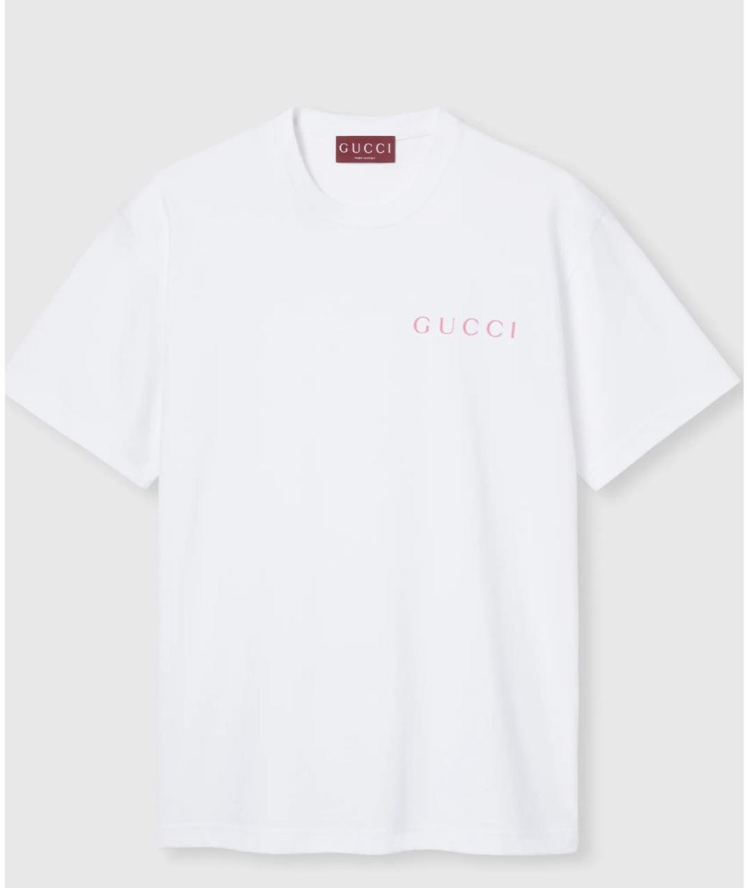 GUCCI Белая хлопковая футболка, фото 7