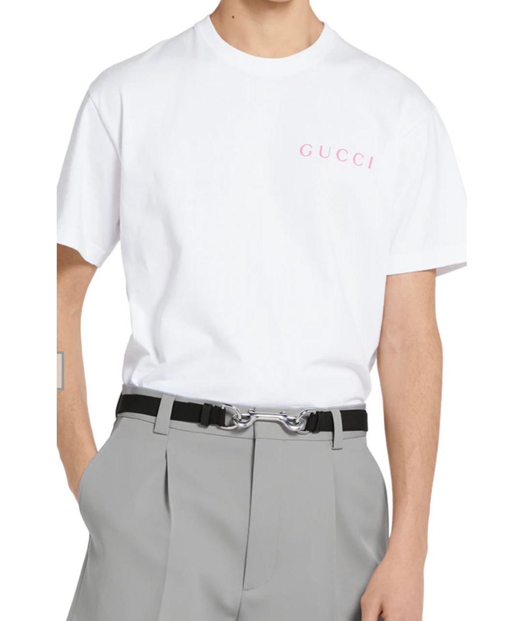 GUCCI Белая хлопковая футболка, фото 4