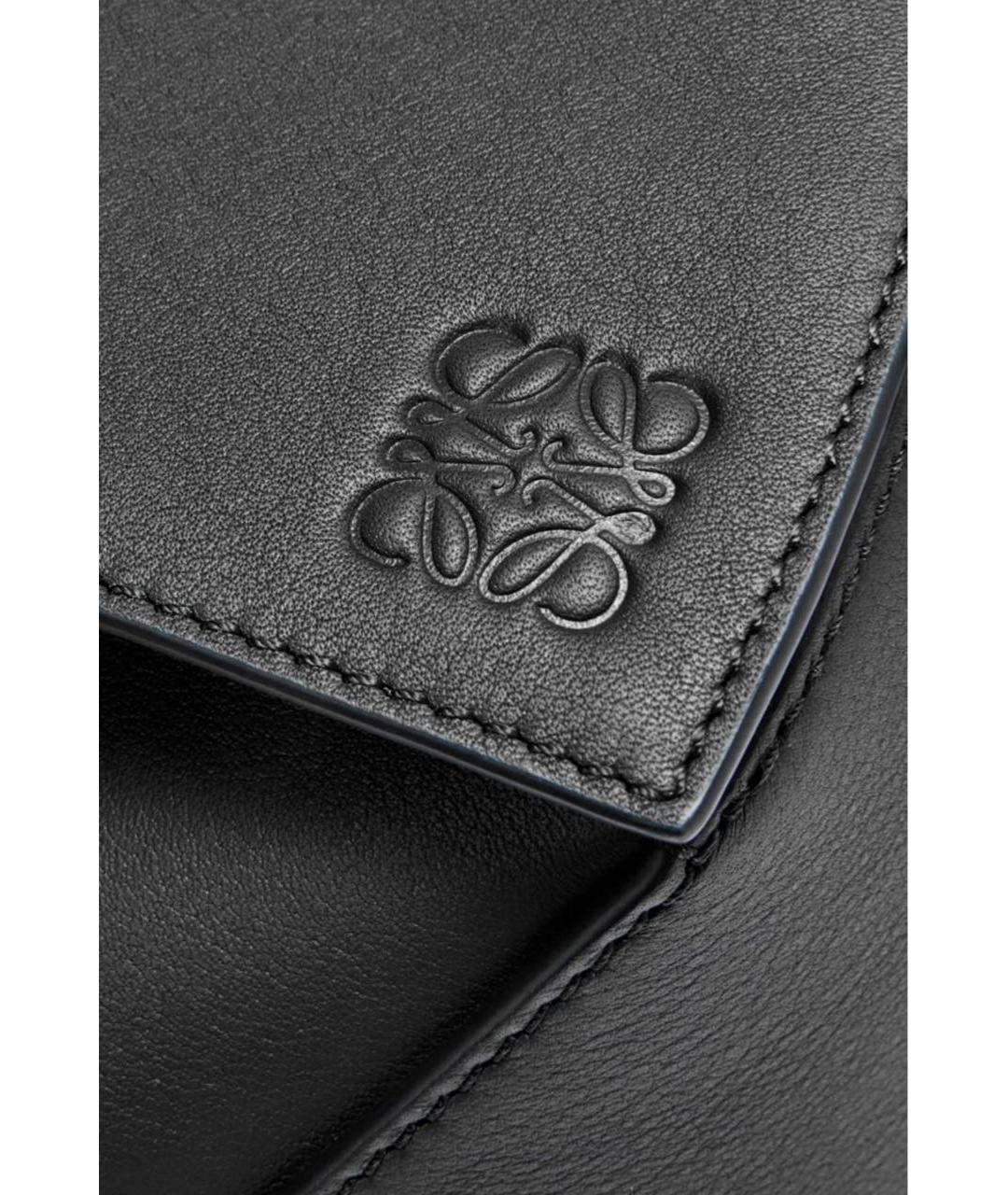LOEWE Черная кожаная поясная сумка, фото 6