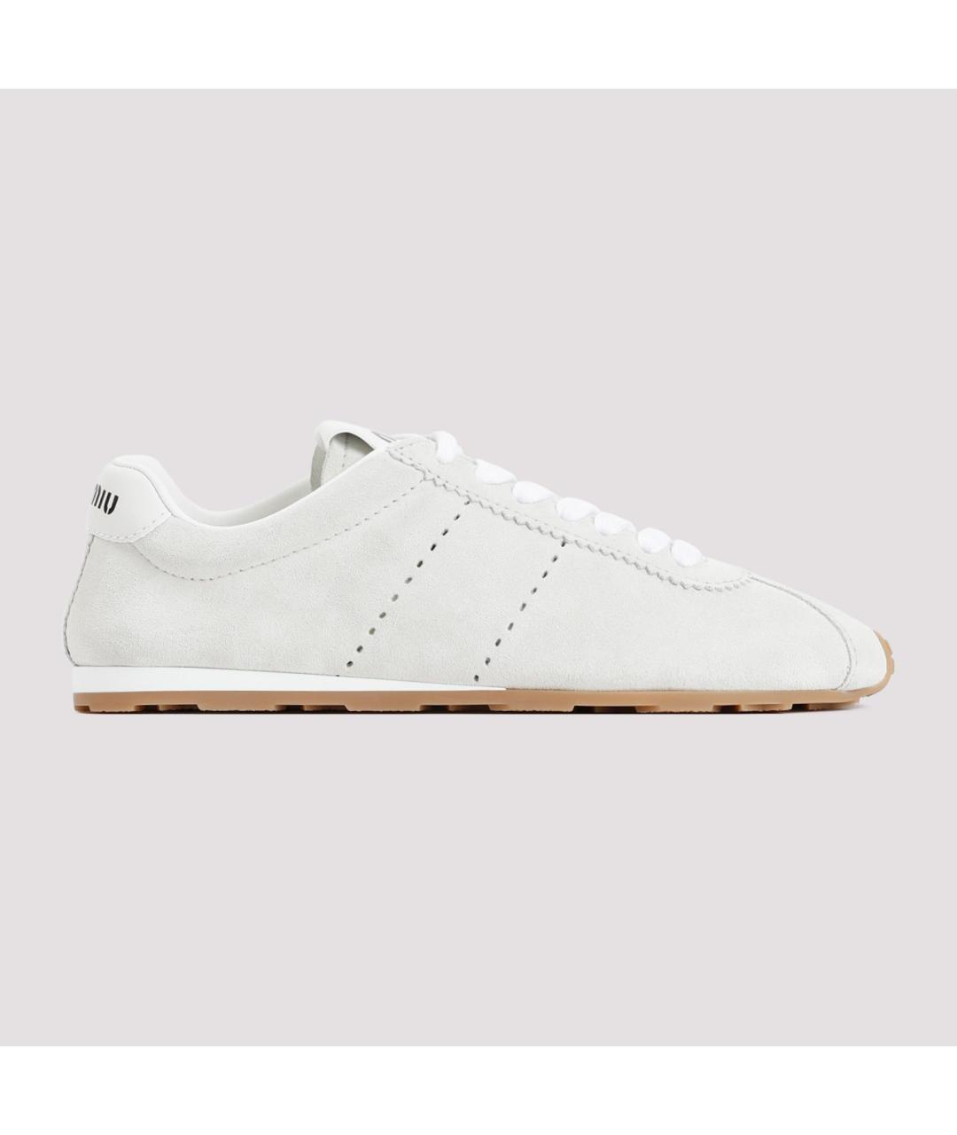 MIU MIU Белые замшевые кеды, фото 2