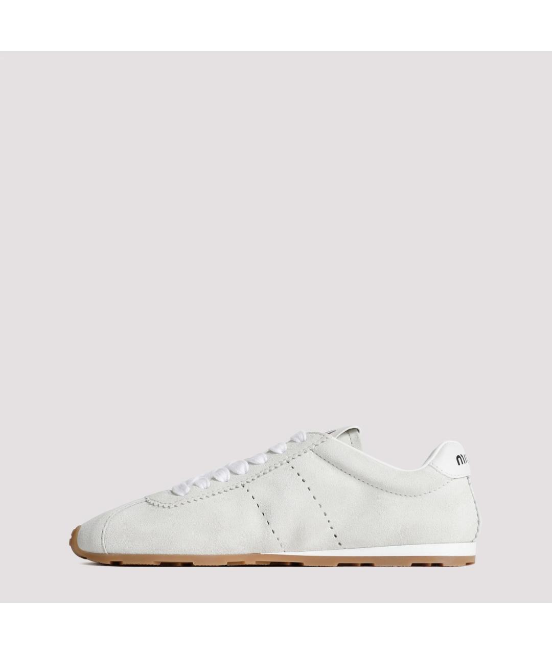 MIU MIU Белые замшевые кеды, фото 3