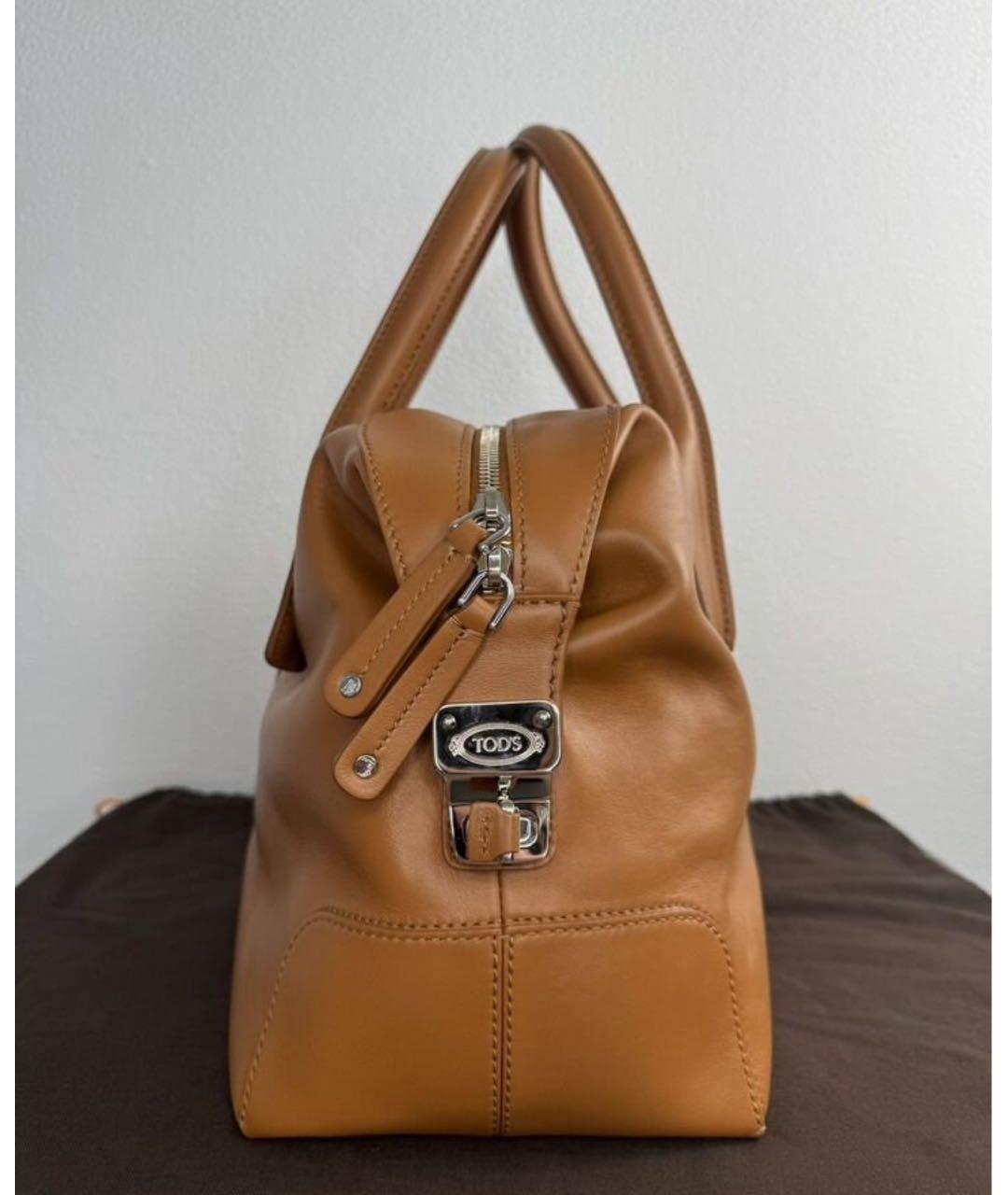 TOD'S Коричневая кожаная сумка тоут, фото 2