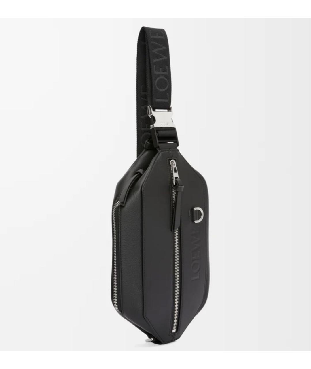 LOEWE Черная кожаная сумка на плечо, фото 8