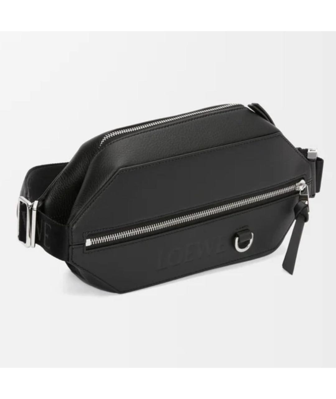 LOEWE Черная кожаная сумка на плечо, фото 4