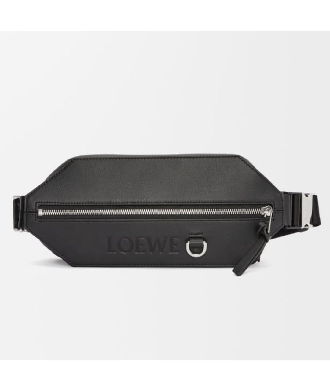 LOEWE Черная кожаная сумка на плечо, фото 3
