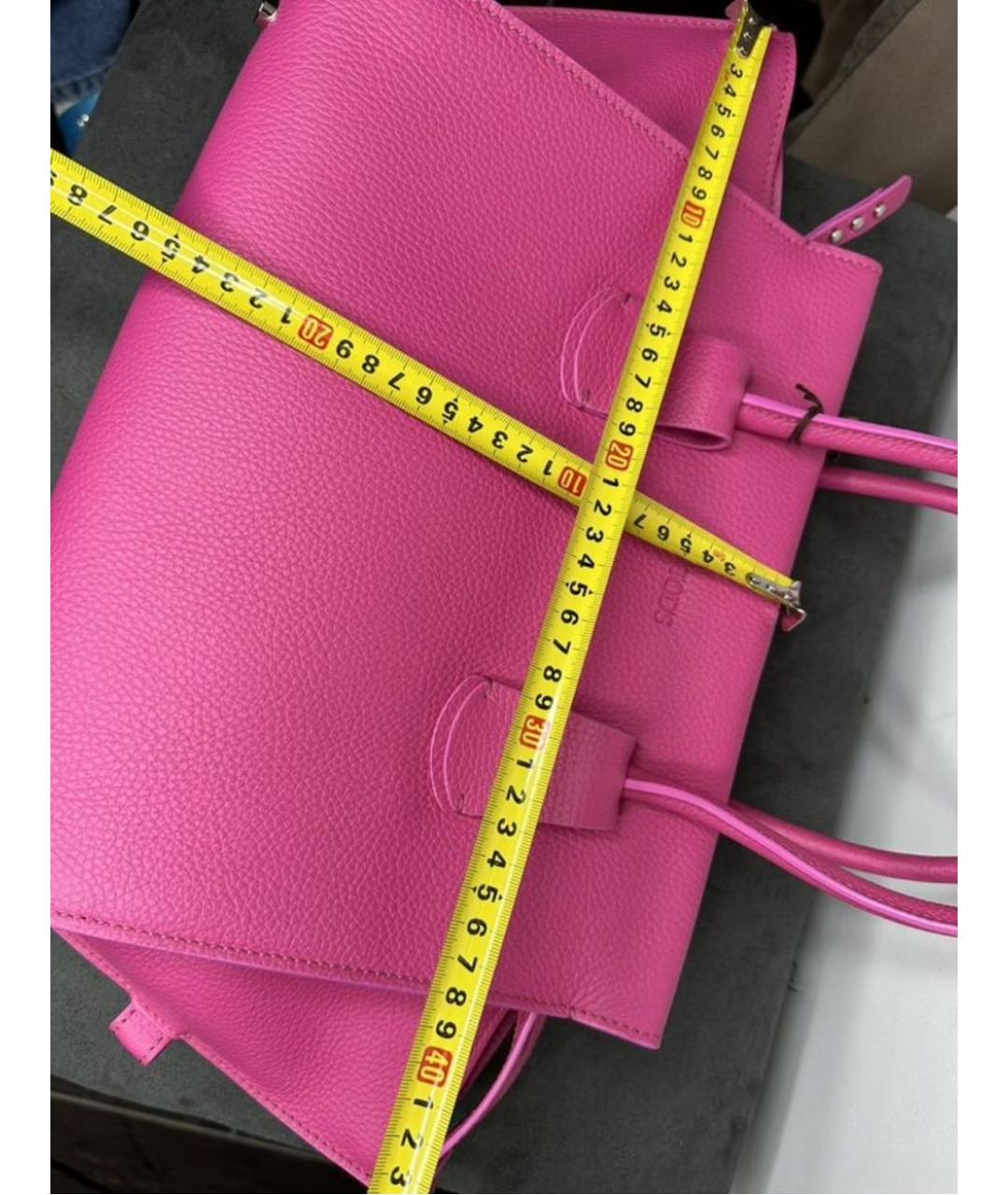 TOD'S Розовая кожаная сумка тоут, фото 8