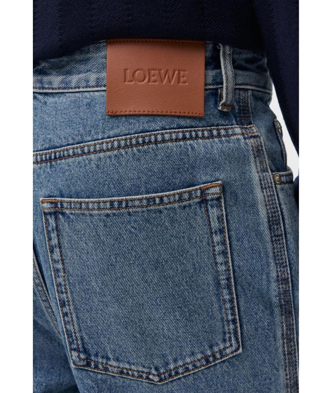 LOEWE Синие хлопковые прямые джинсы, фото 5