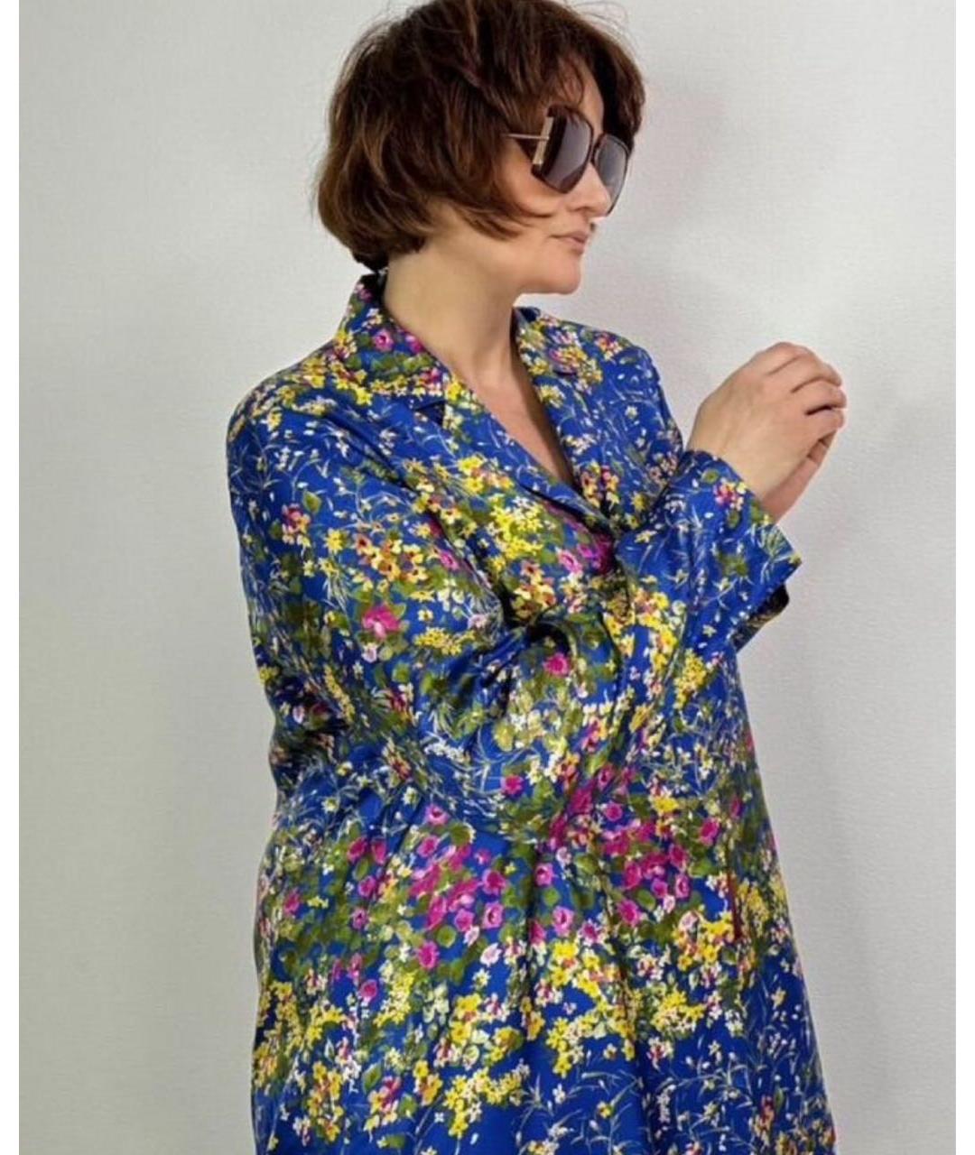 MAX MARA Мульти шелковый костюм с брюками, фото 7