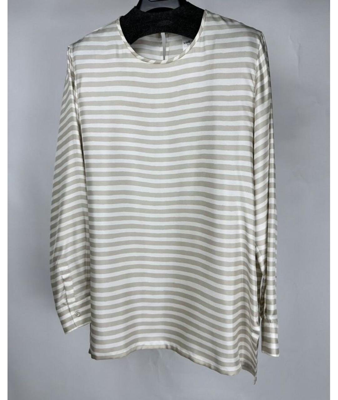 MAX MARA Бежевый шелковый костюм с брюками, фото 8