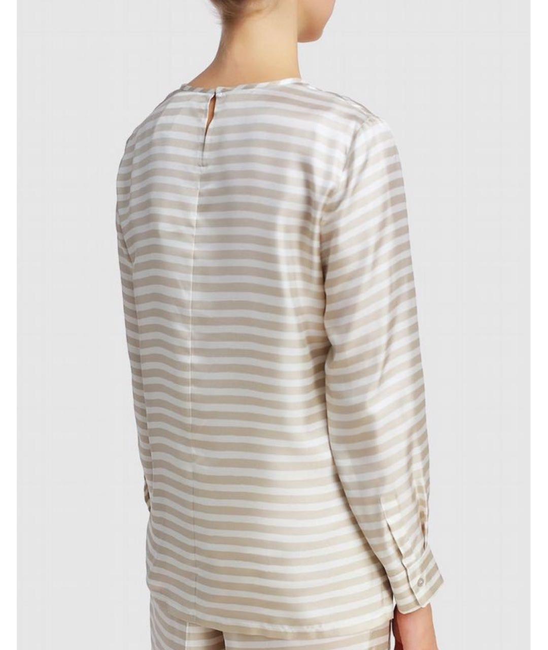 MAX MARA Бежевый шелковый костюм с брюками, фото 7