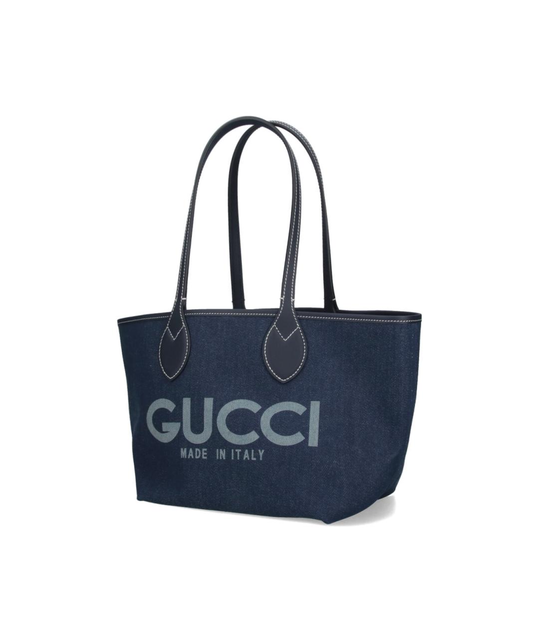 GUCCI Синяя сумка тоут, фото 3