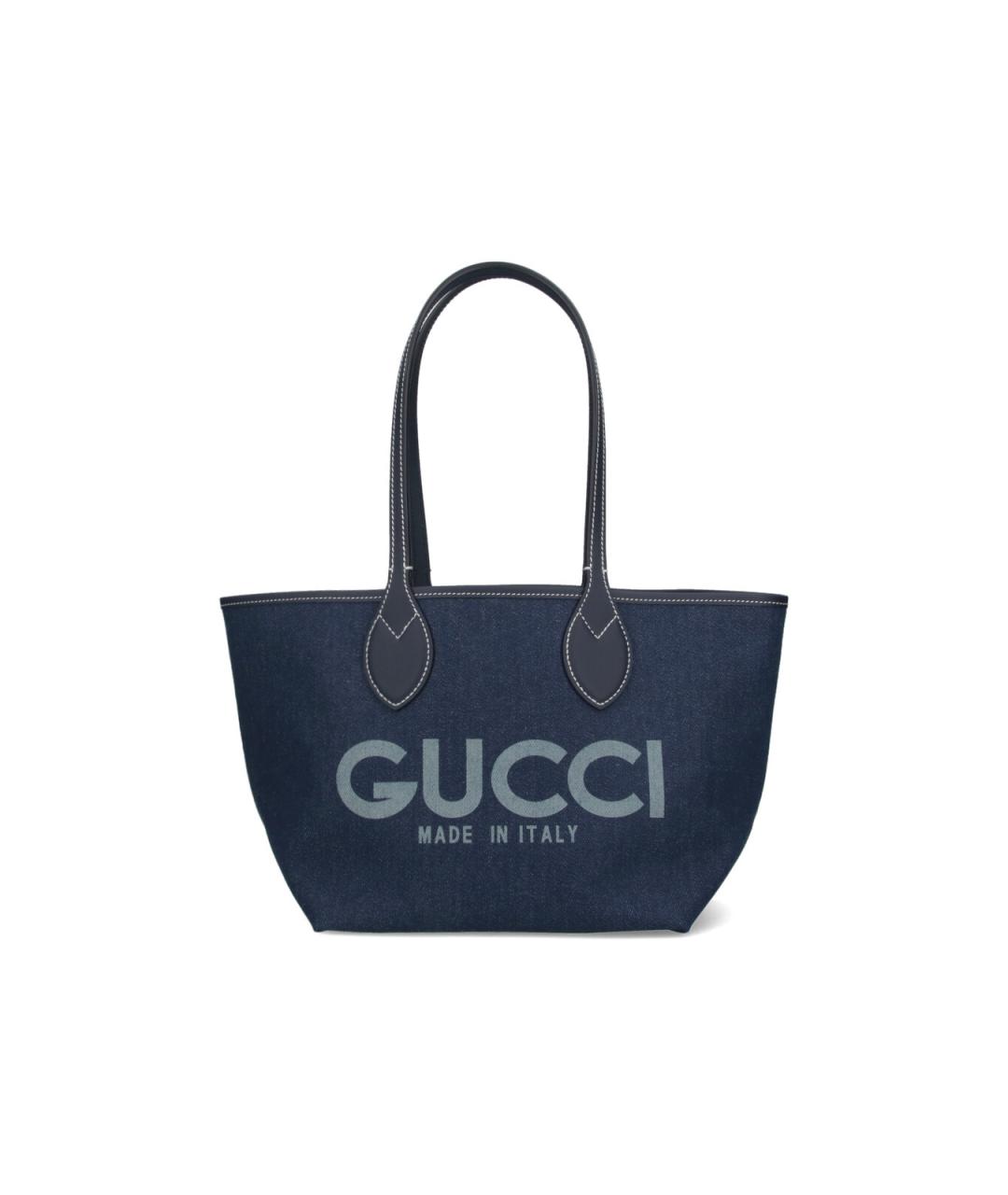 GUCCI Синяя сумка тоут, фото 1