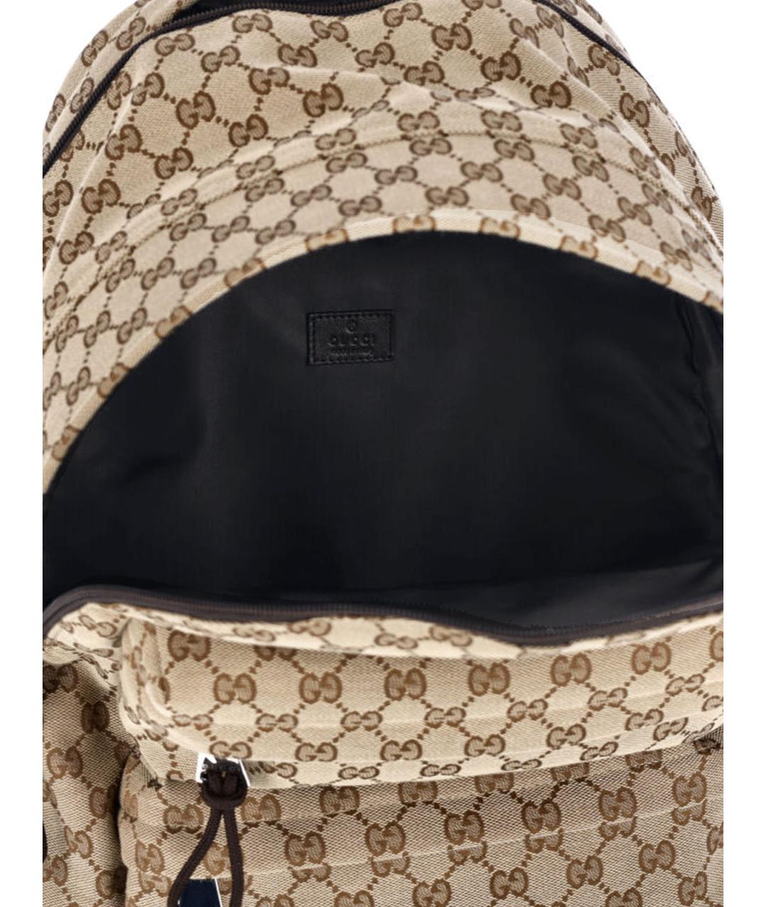 GUCCI Бежевый тканевый рюкзак, фото 4