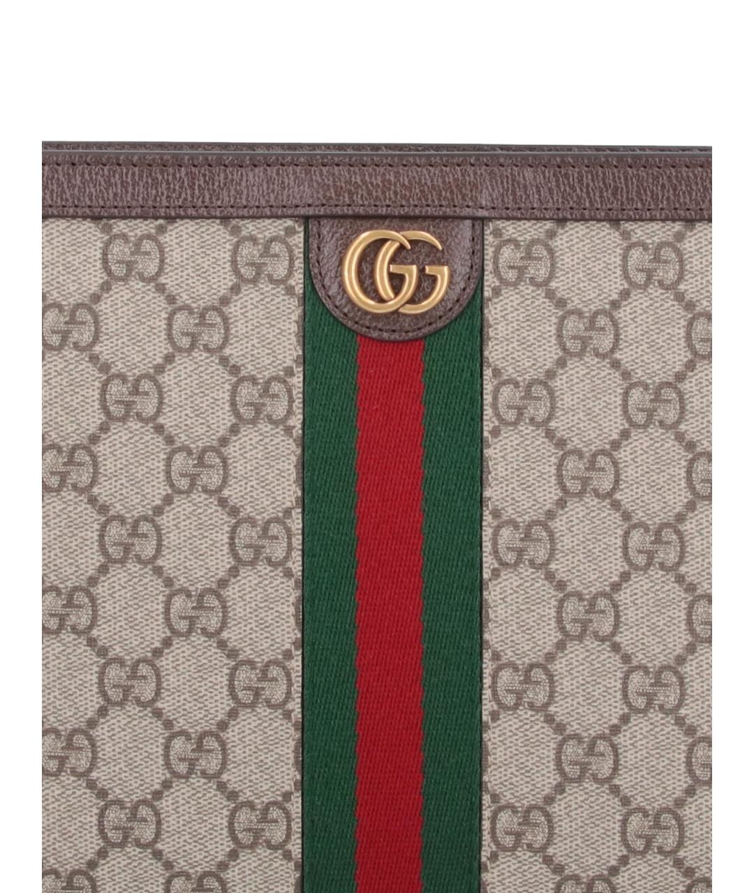 GUCCI Бежевая барсетка, фото 4