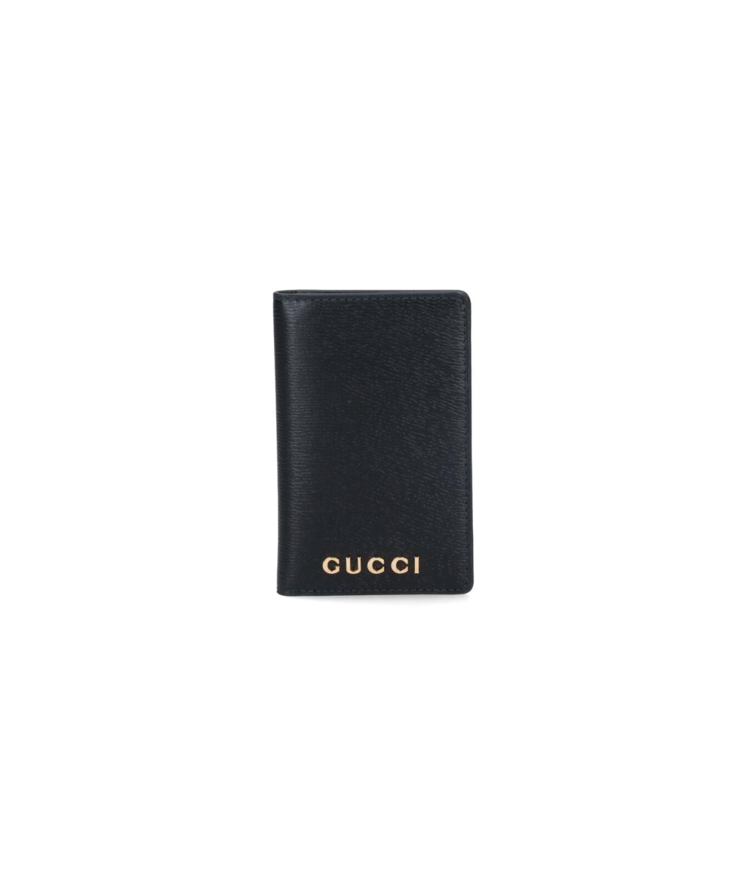 GUCCI Черный кожаный кошелек, фото 1