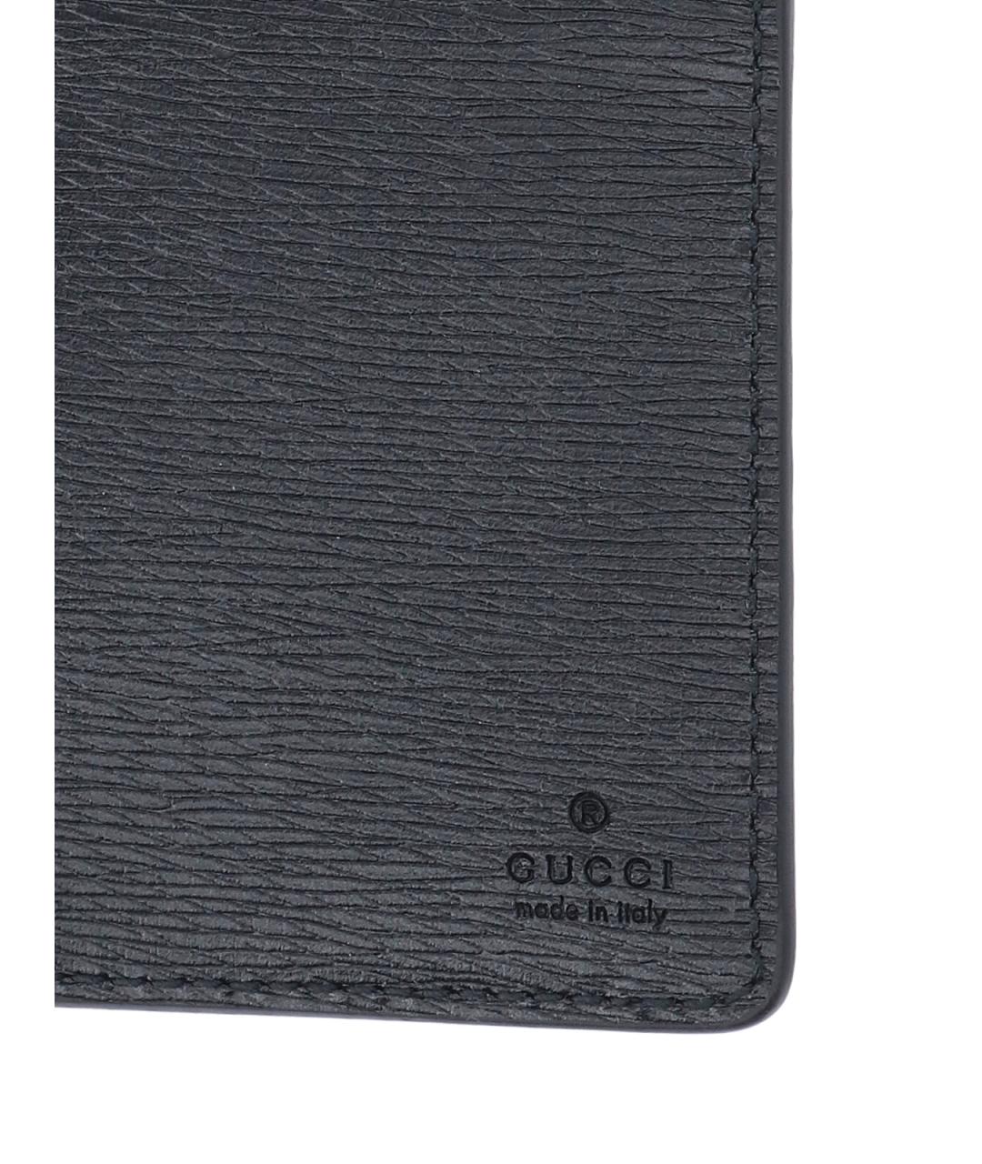 GUCCI Черный кожаный кошелек, фото 4