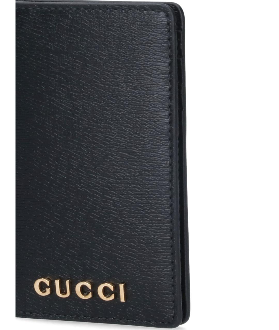 GUCCI Черный кожаный кошелек, фото 5