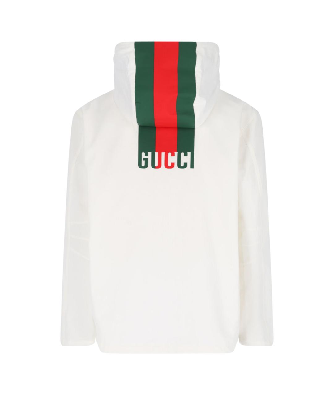 GUCCI Белая хлопковая куртка, фото 2