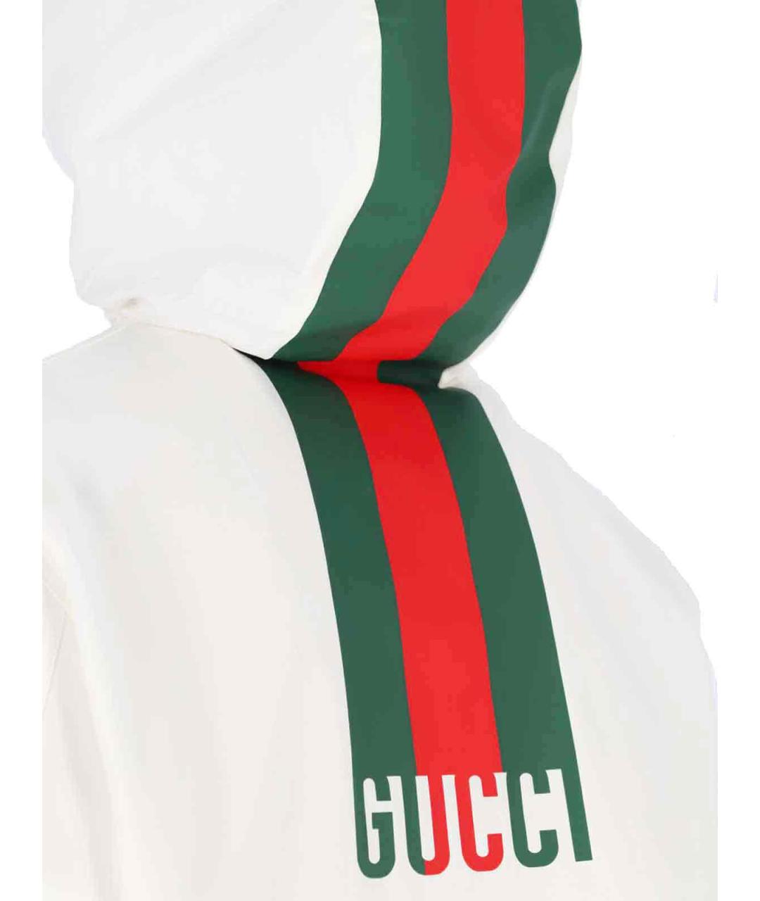 GUCCI Белая хлопковая куртка, фото 3