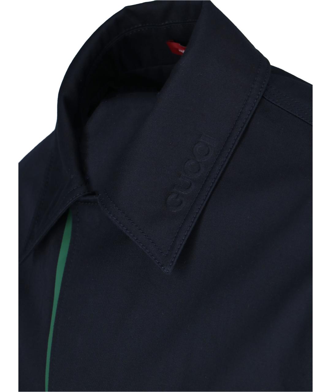 GUCCI Темно-синяя хлопковая куртка, фото 3
