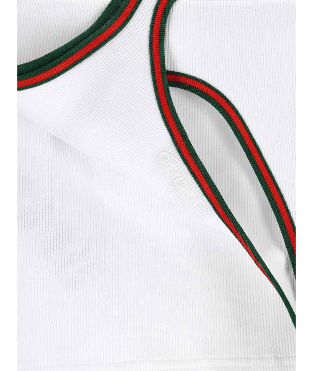 GUCCI Белая хлопковая майка, фото 3