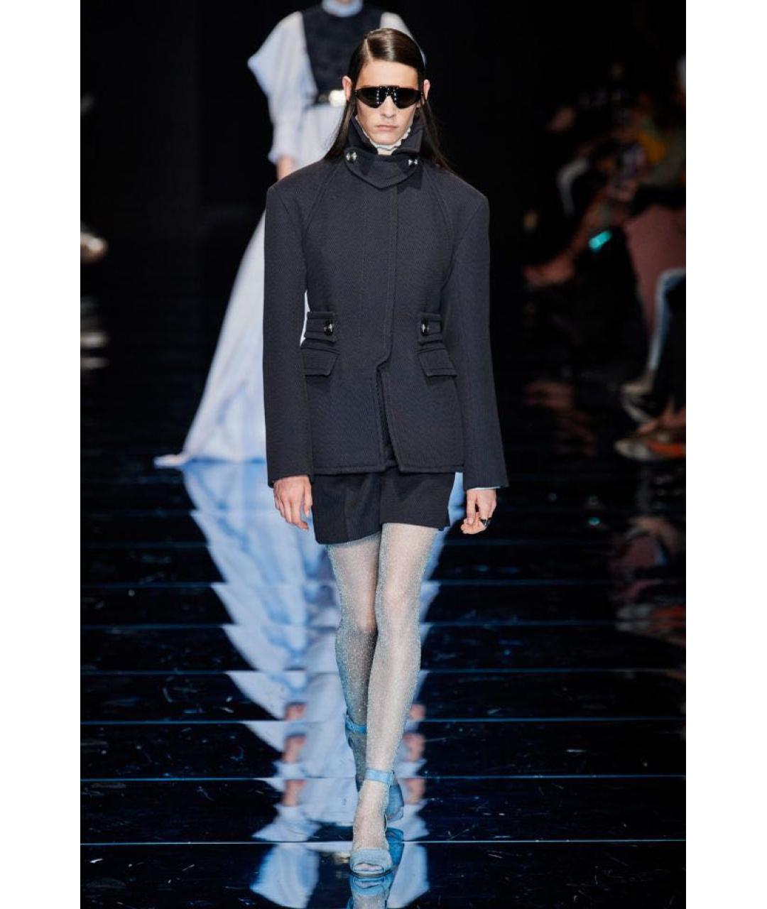 SPORTMAX Голубые текстильные босоножки, фото 7
